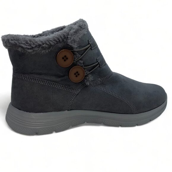 TIOSEBON Women's Winter Ankle Fur Lined Boots Anti-Slip On Resistant Booties Sho - Picture 7 of 14